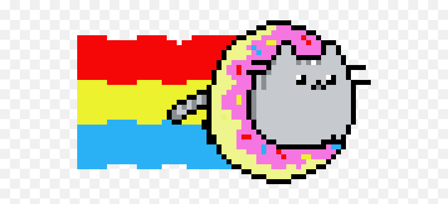 Cat In A Doughnut Pixel Art Maker Emoji,Donut Emoticon For