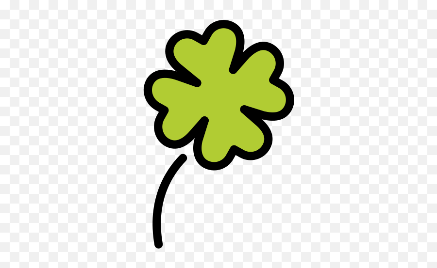Four Leaf Clover - Emoji Meanings U2013 Typographyguru Quadrifoglio Emoticon,Leaf Emoji