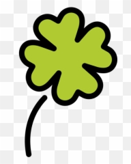 Four Leaf Clover - Emoji Meanings U2013 Typographyguru Quadrifoglio Emoticon,Leaf Emoji