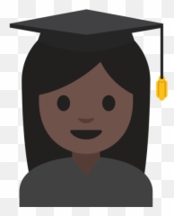 U200d Estudiante Mujer Con Tono De Piel Oscuro Emoji,Emoticon Persona Haciendo Caca