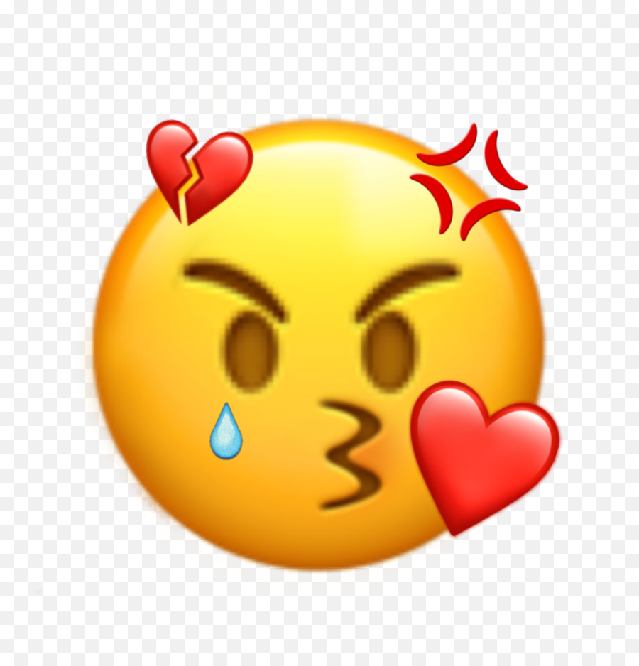 Love Anger Cry Sadness Sticker Emoji,Angry Crying Emoji