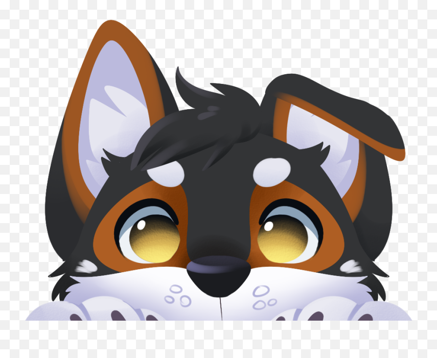 Peek - Aboo Justaluckydog By Feve Fur Affinity Dot Net Emoji,Crying And Blushing Emoji