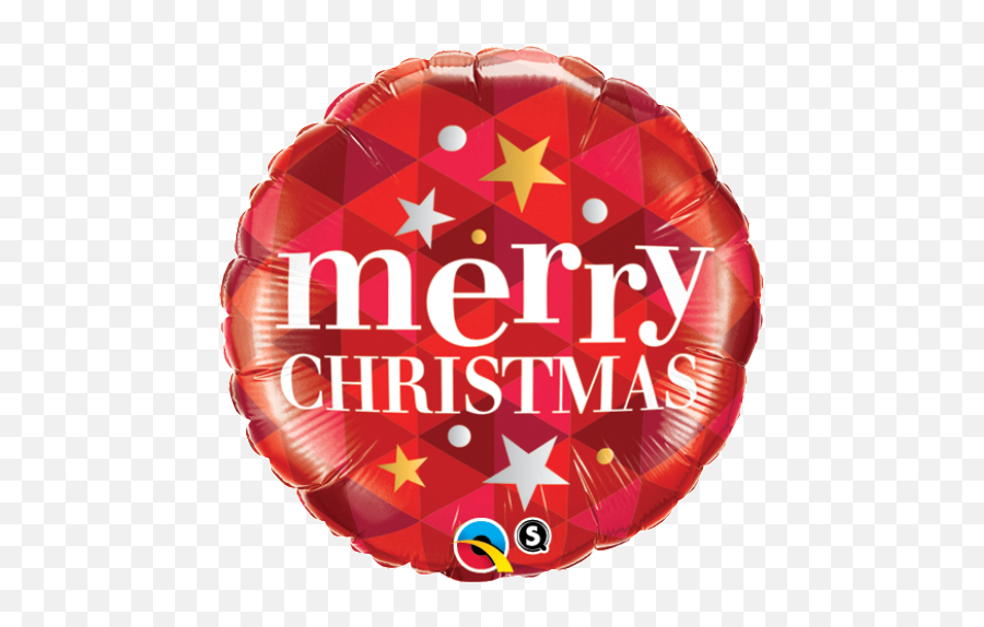 Merry Christmas Stars Red Foil Balloon - Christmas Foil Balloon Emoji,Emoji Cupcake Wrappers