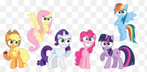 Fybertechcom - Mlp Crazy Mane 6 Emoji,Scrunchy Face Emoji