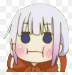 Sticker Anime Kanna Sticker By Fernandaguzmanpizano - Anime Funny Faces Expressions Emoji,Kanna Emoji