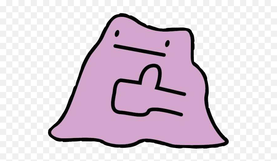 Pokemon Ditto Like Gum Sticker - Dot Emoji,Ditto Emoji