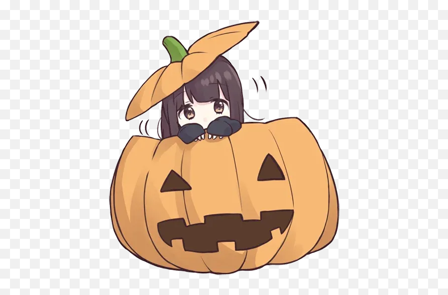 Emotions Stickers For Whatsapp Page 57 - Stickers Cloud Menhera Chan Stickers Halloween Emoji,Jack O Lantern Emotions