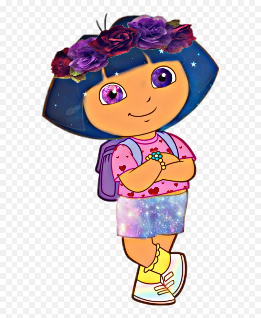 Dora Tumblr Galaxy Love Baby Cute Sticker By Mayrim - Dora The Explorer Dora Emoji,Drawing Meme Tumblr Emotions