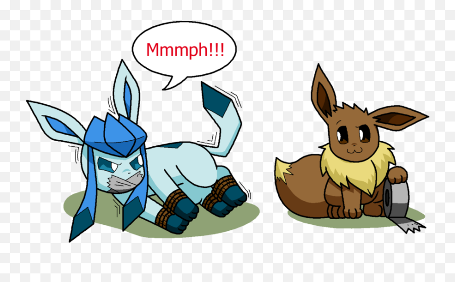 Glaceon Tied Up Emoji,Emoticon Gagged