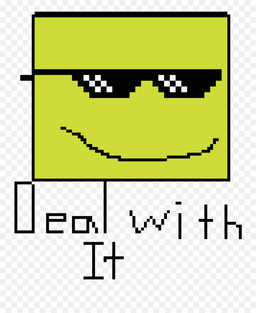 Pixilart - Deal With It Noob By Anonymous Dot Emoji,Deal With It Emoticon