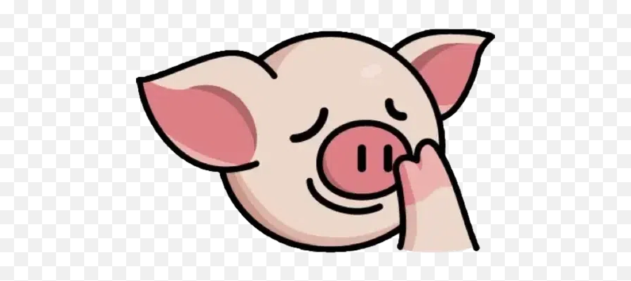 Girl Lihkg Pig Whatsapp Stickers - Stickers Cloud Emoji,Pig Knife Emoji