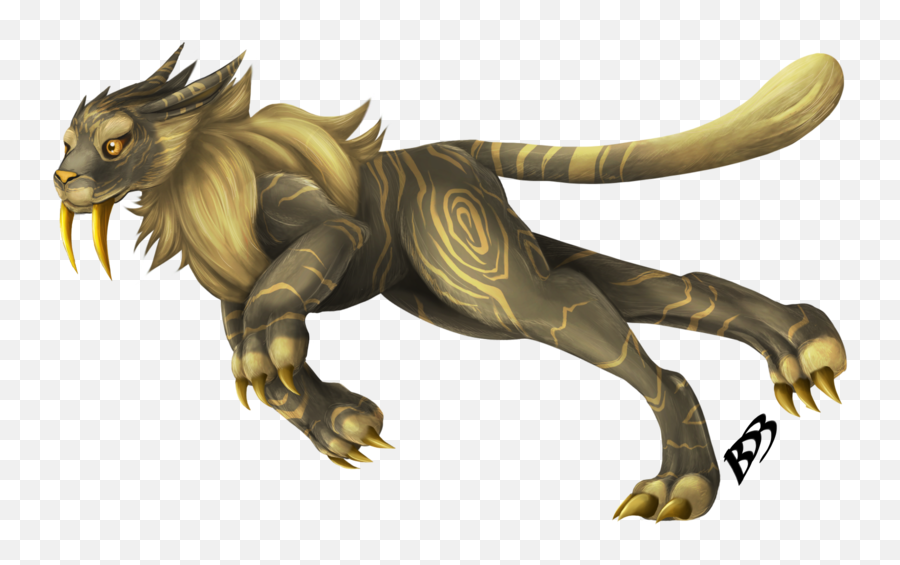 Mythical Saber Tooth Tigers Png Image - Dragon Mixed With A Sabre Tooth Tiger Emoji,Facebook Sabertooth Tiger Emojis