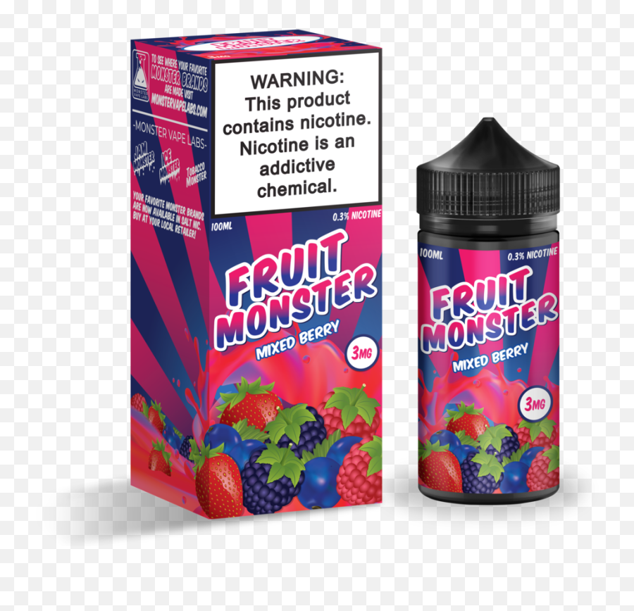 This Product Contains Nicotine - Fruit Monster Mixed Berry Emoji,Emoji Ejuice