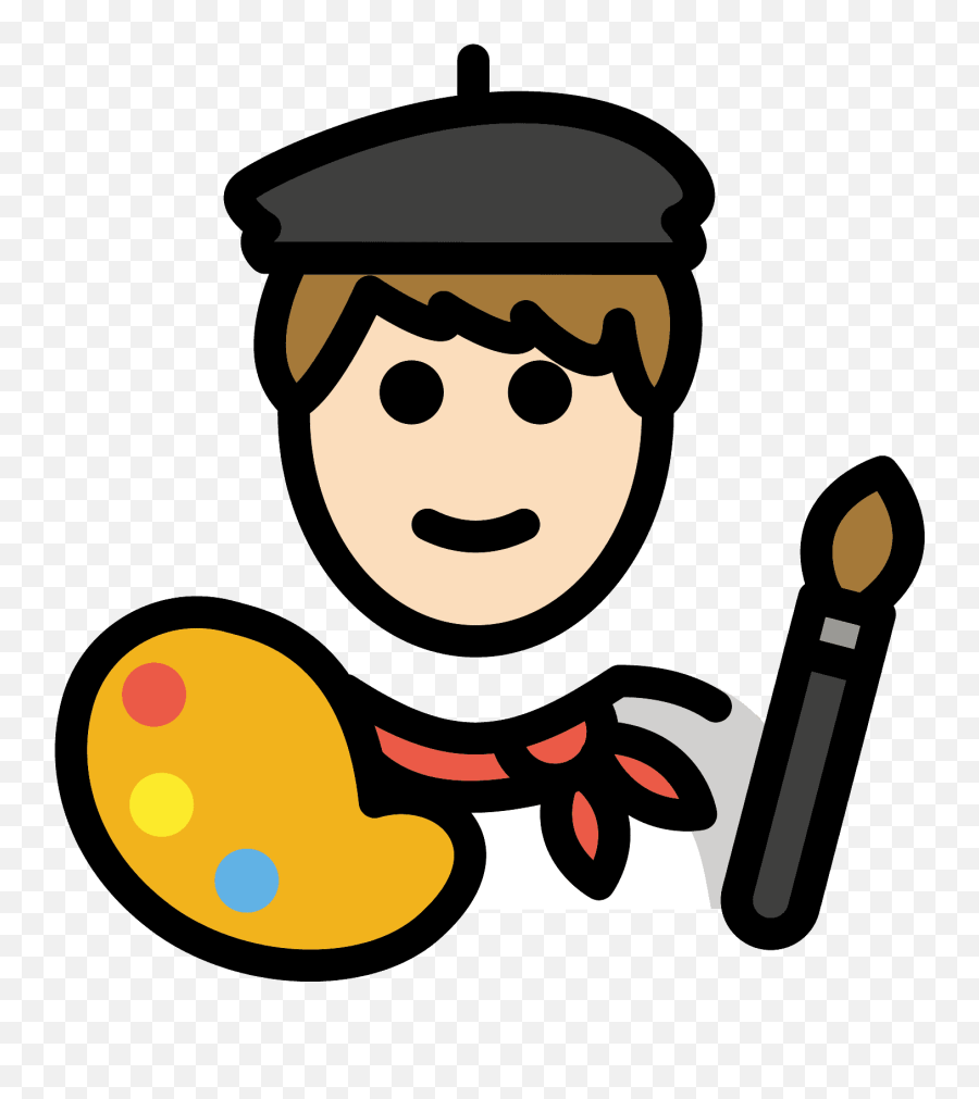 Artist Emoji Clipart Free Download Transparent Png Creazilla - Emoji Artiste,Face Paint Emoji