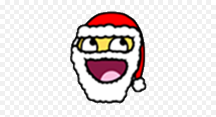 Santa Epic Face - Santa Epic Face 420x420 Png Clipart Emoji,Santa Emoticon On Facebook