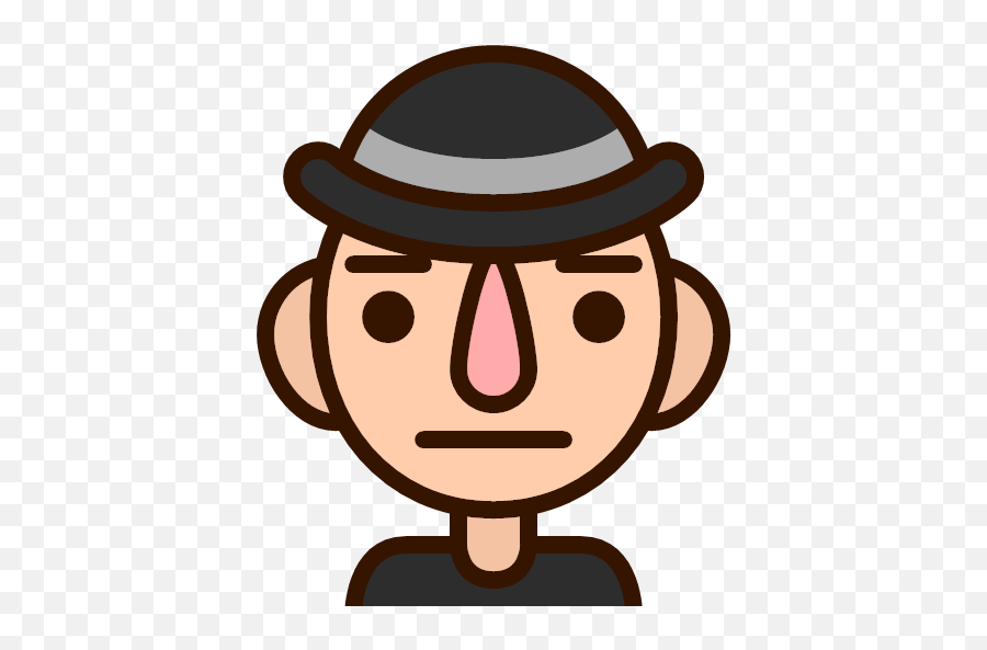 Emoticon Face Man Neutral Serious Staid Icon - Man With Hat Emoji,Emoticon Face