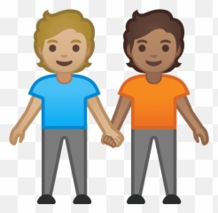 People Holding Hands Emoji Clipart Free Download - Imagenes De Dos Personas Animadas,Emoji De Mano