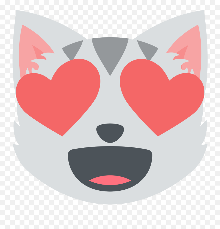 Heart Eyes Emoji Aesthetic 7 - Heart Eyes Cat,Heart Shaped Eyes Emoji