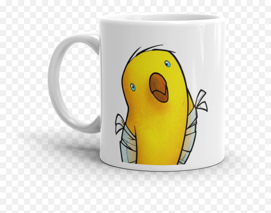 Broken Winged Bird Mug Emoji,Broke Emoticon