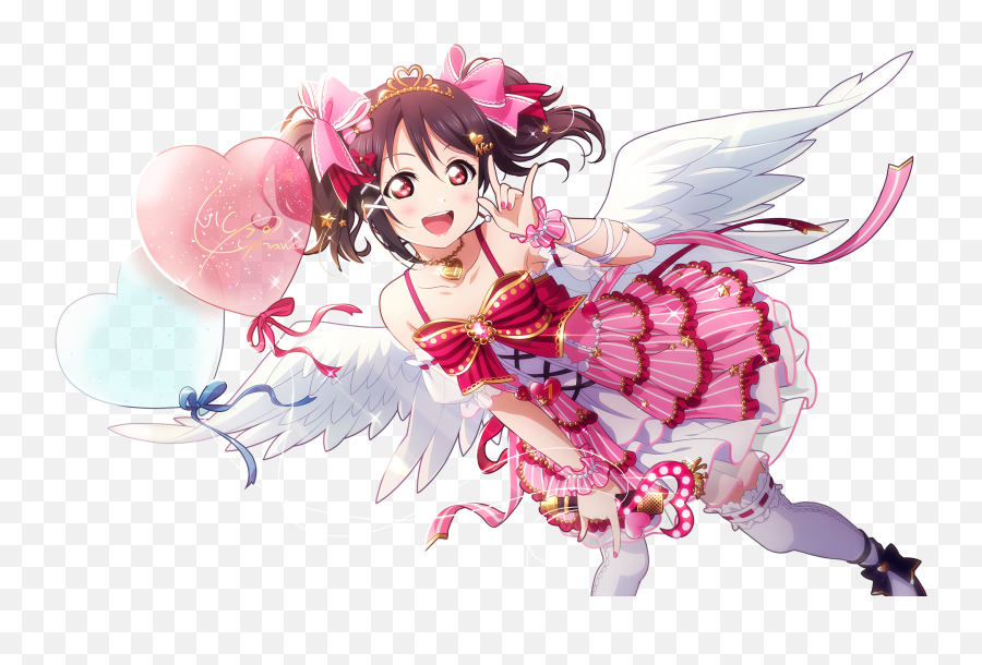 Ur Yazawa Nico Thank You Smiley Angel Cards List - Nico Yazawa Cards Smile Angel Emoji,Angel Emoticon On Fb