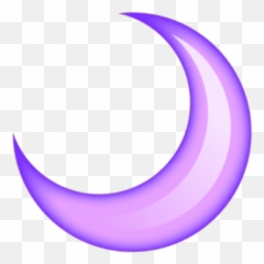 Moon Emoji Purple Sticker - Celestial Event,Emoji Crescent Moon July 17