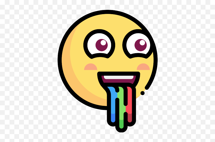Vomiting Emoji Vector Svg Icon - Png Repo Free Png Icons Transparent Rainbow Barf Emoji,Puking Emoji