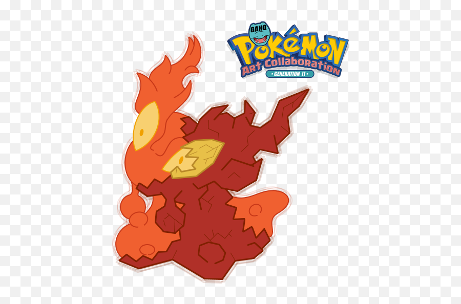 218 Slugma Used Harden And Flame Burst In The Game - Arthq Pokemon Heart Gold Logo Png Emoji,Emoji Level38