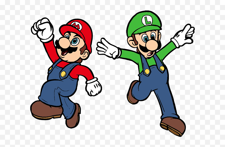 Mario And Luigi Drawing - Clip Art Library Mario And Luigi Clip Art Emoji,Luigi Emojis