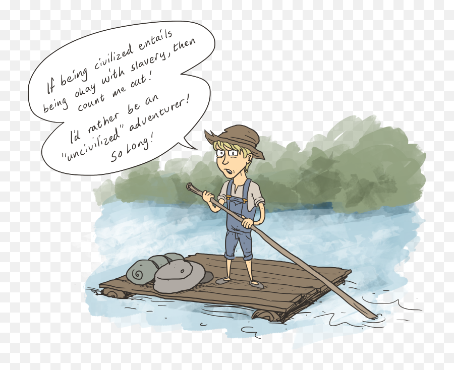 Quotes About Huckleberry Finn - Huck Finn Scene Emoji,Huckleberry Finn Quotes Emotion