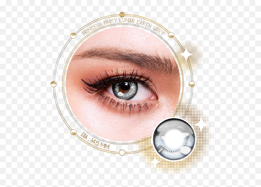 Sparkle Anime Contact Lens - Lunar Earth Yellow Contacts Emoji,Glitter Emoticon