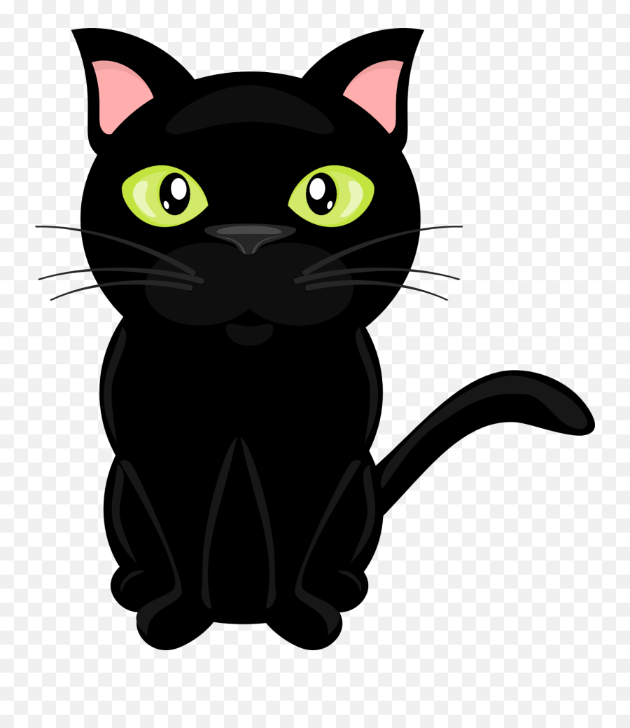 Black Cat Kitty Cat Clip Art Kitty Image Png - Clipartix Cute Black Cat Clipart Emoji,Black Cat Emoji