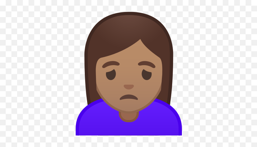 Person Frowning Emoji With Medium Skin Tone Meaning And - Emoji Mujer Morena Triste,Slight Frown Emoji