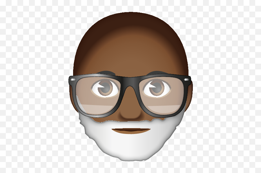 Bald With Beard Wearing Glasses - Black Man Bald Emoji With Beard,Beard Emoji