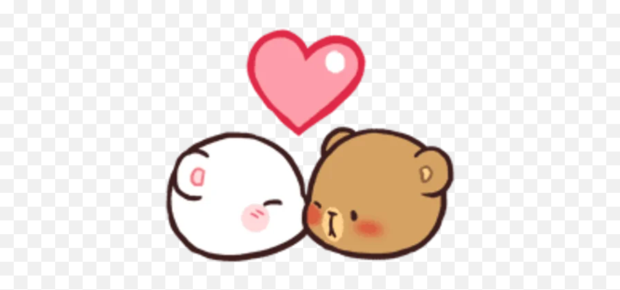 Milk And Mocha Stickers - Live Wa Stickers Stickers Milk And Mocha Emoji,Meme With A Ton Of Heart Emojis