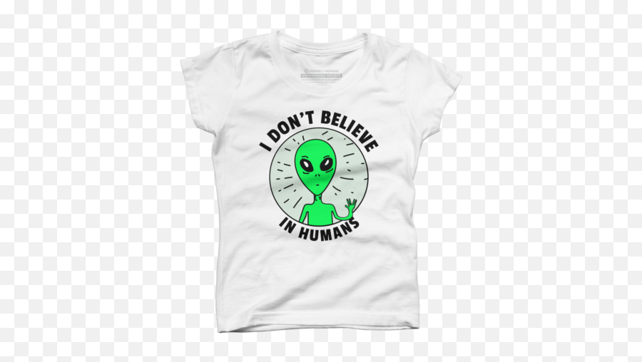 Alien Girlu0027s T - Shirts Design By Humans Short Sleeve Emoji,Kawaii Buff Cat Emoticon