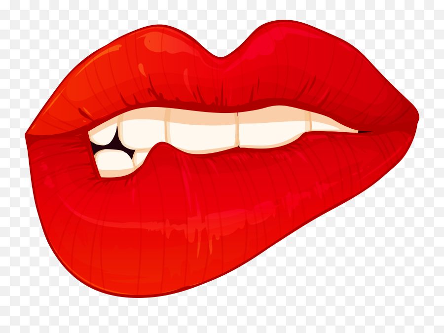 Lip Biting Clip Art - Biting Lip Png Emoji,Emotion Of Parsed Lips