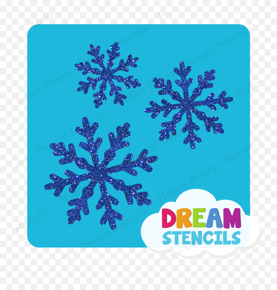 Snowflake Cluster Glitter Tattoo Stencil - Hp245 5pc Pack Emoji,Snowflake Snowflake Snowflake And Christmas Tree Emoji
