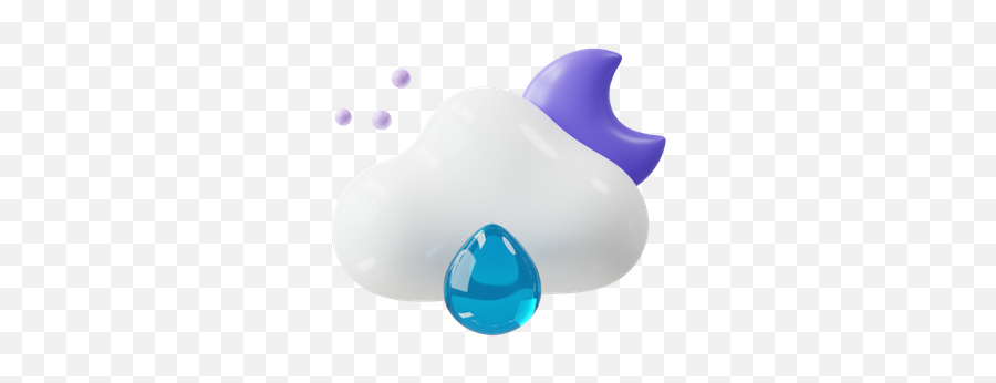 Premium Raining At Night 3d Illustration Download In Png Emoji,Late Night Emoji