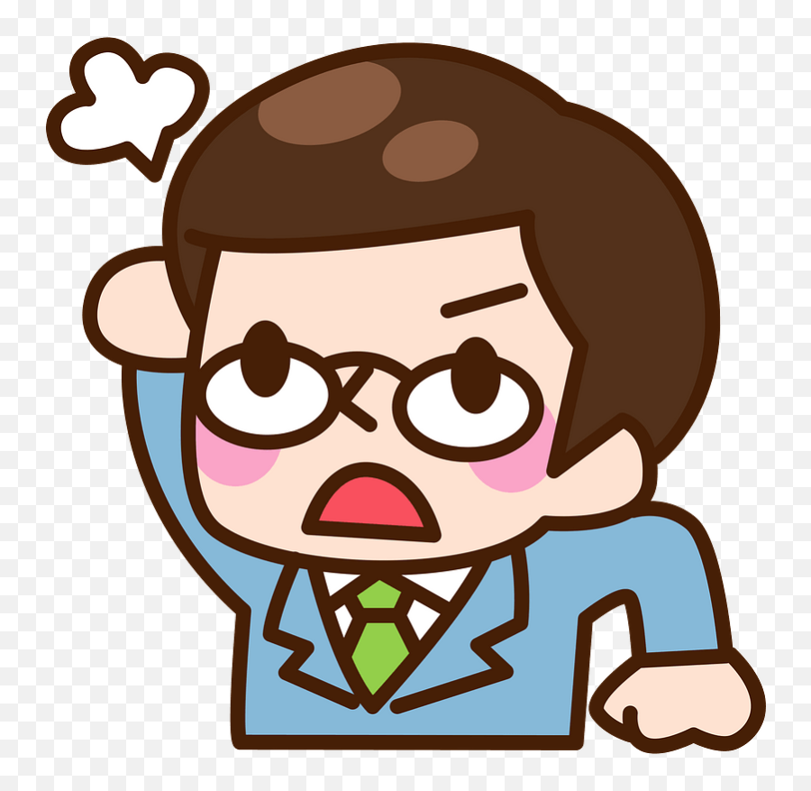 William Businessman Is Angry Clipart Free Download Emoji,Emoji Businessman