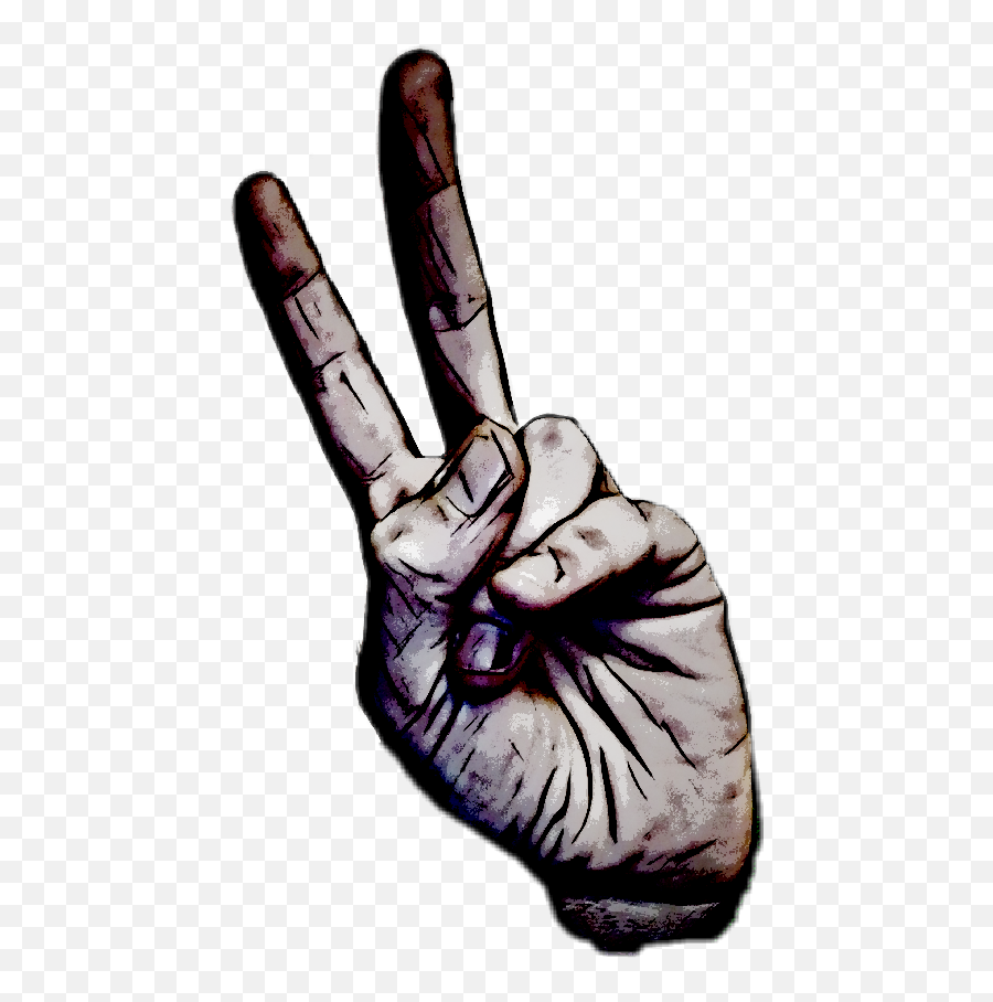 Peace Paix Hands Hand Finger Sticker By Dubrootsgirl - Sign Language Emoji,Peace Sign Fingers Emoji