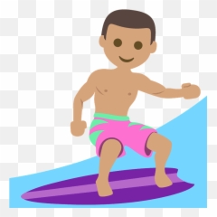Person Surfing Emoji Clipart - Surfing,Boy Game Emoji
