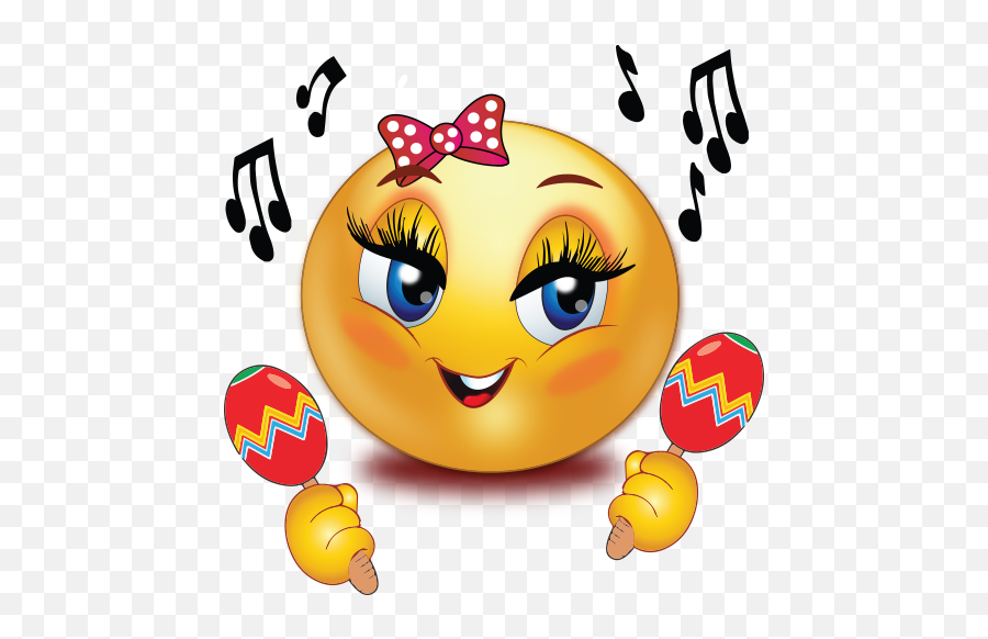 Music Party Girl Emoji - Birthday Emojis,Girl Emoji