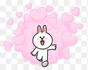 Brown U0026 Conyu0027s Big Love Stickers Bisous Gif Émoticônes - Brown And Cony Running Gif Emoji,Descargar Emoticons Para Messenger