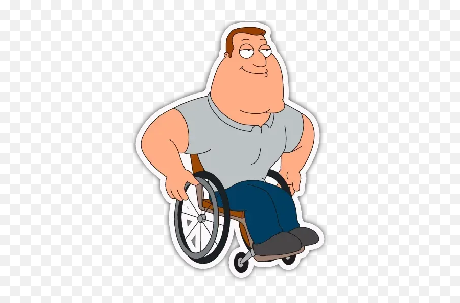 Large Emoji Whatsapp Stickers - Family Guy Joe Swanson,Wheelchair Emoji