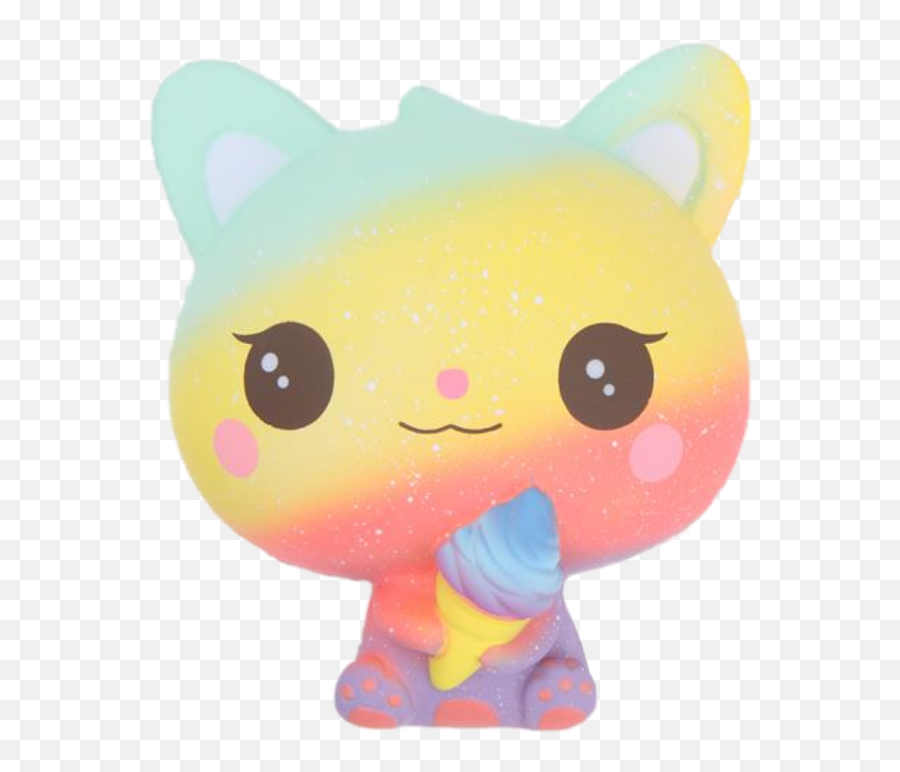 Squishy Sticker - Squishy Rainbow Cat Emoji,Emoji Squishy
