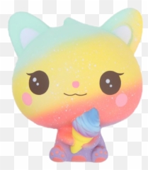 Squishy Sticker - Squishy Rainbow Cat Emoji,Emoji Squishy