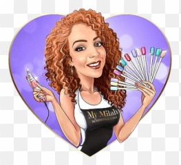 Lashes - Nail Tech Cartoon Logo Emoji,Emoji Nail Art Tutorial