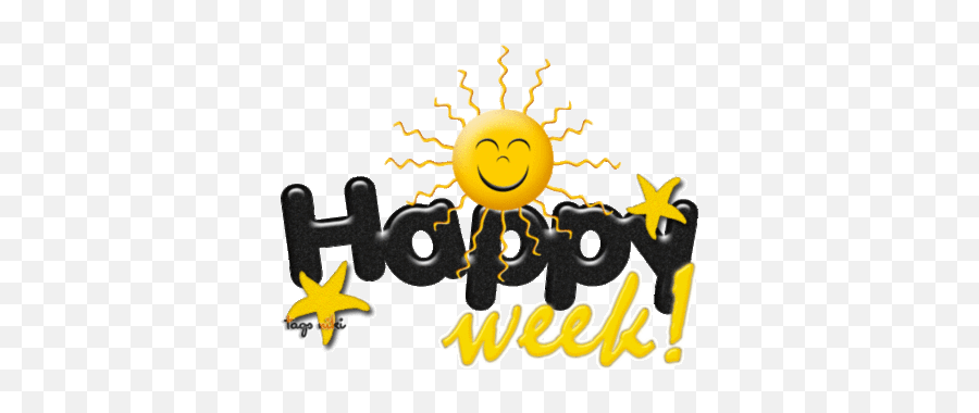 Happyweek Happy Week Happy Monday Gif Happy - Happy Week Animated Gif Emoji,Emoticon De Craciun