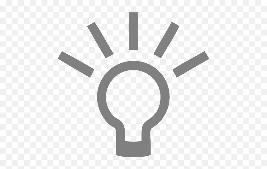 Gray Lightbulb 2 Icon - Transparent Lightbulb Icon Black Emoji,Emojis No Background Lightbulb