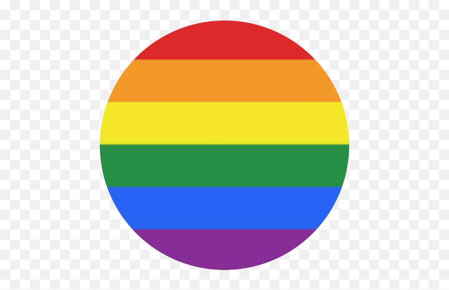 Gay Pride Rainbow Flag Stripes Round - Lgbt Flag Circle Png Emoji,Lgbt Flag Emoticons